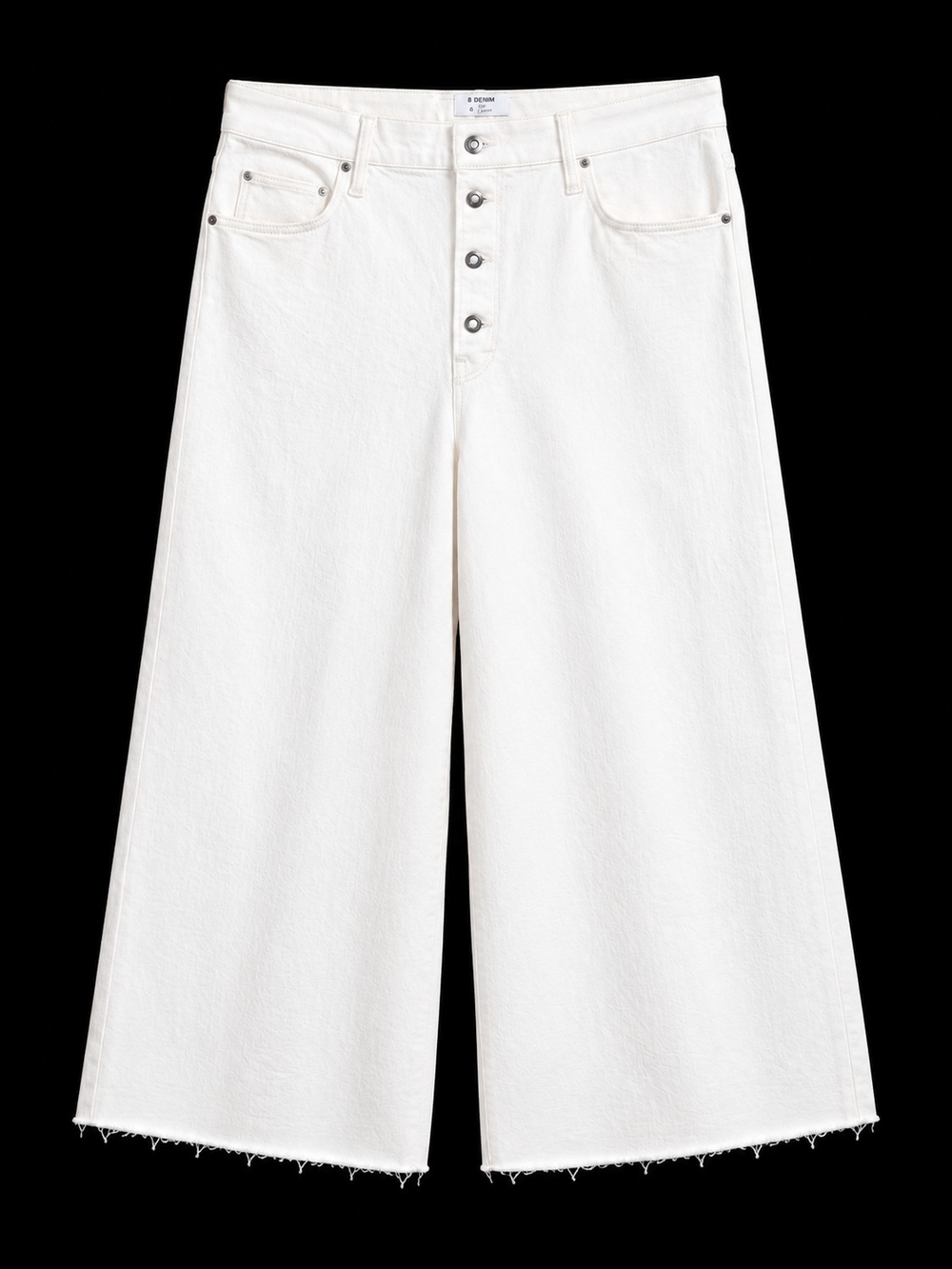 Time and Tru White Wide-Leg Button-Fly Jeans Sz 16